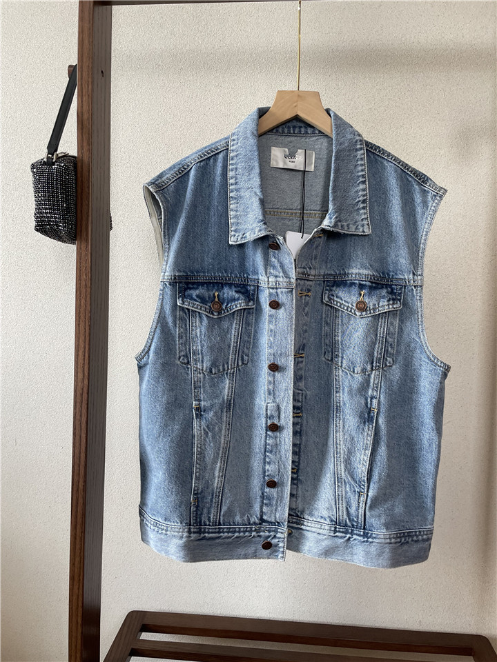 Ladies Denim Vest Loose Sleeveless Jacket Casual - Image 4